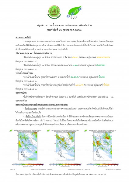 ศูนย์บริหารจัดการน้ำจังหวัดน่าน_16 ต.ค. 60