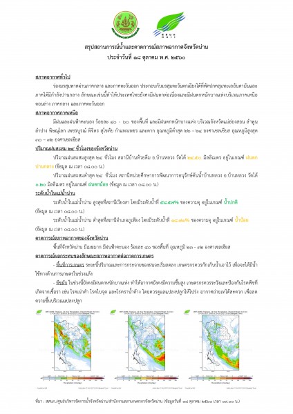 ศูนย์บริหารจัดการน้ำจังหวัดน่าน_18 ต.ค. 60