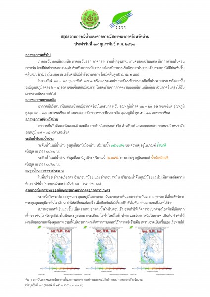 ศูนย์บริหารจัดการน้ำจังหวัดน่าน_19 ก.พ. 61