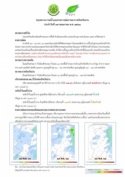 ศูนย์บริหารจัดการน้ำจังหวัดน่าน_17 พ.ค. 61